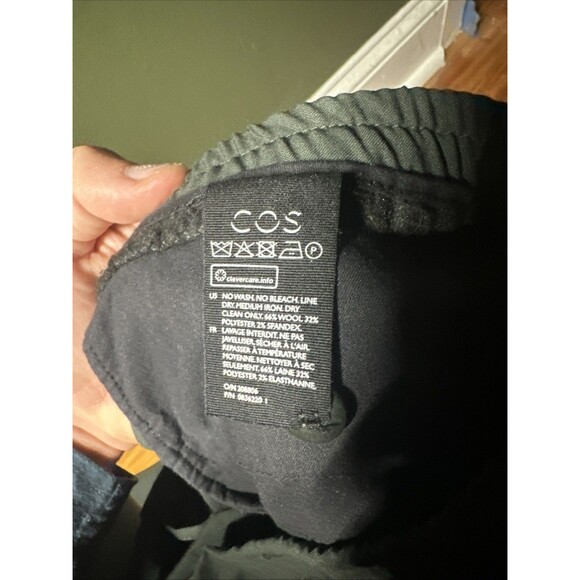 COS Turn-Up Wool Blend Pants Formal Trousers Men’s 36x31 Green - Picture 3 of 4